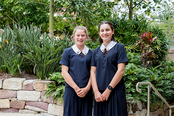St Margaret's 2019 Boarder Captains Bella Gray and Gabriella Sedgwick